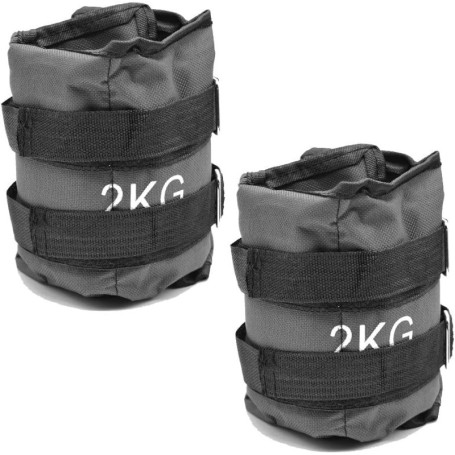 Poids pour poignet et cheville Wrist/Ankle Weights (2 x 2 kg) avec sangle réglable, idéal pour l'entraînement en gymnastique aér