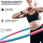 Hula Hoop Fitness Cercle Doux Minceur avec 8 Sections Amovibles Idéal pour la Perte de Poids pour Adultes et Enfants