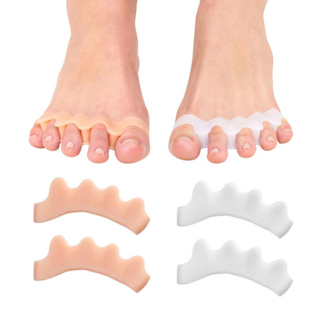 Écarteur d'orteils Hallux Valgus, 2 paires d'écarteurs en gel pour la correction du Hallux Valgus, adapté aux hommes et aux femm