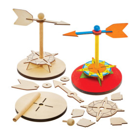 Baker Ross FX982 Kit girouette en bois - 1 kit, kits de bricolage pour enfants