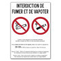 Autocollant Affichage Obligatoire - Sticker Adhésif Signalétique Laminé Plastifié Résistant à l'eau et aux UV - Interdiction Int