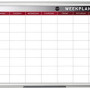 Bi-Office Earth - Tableau Planning Magnétique Hebdomadaire avec Cadre en Aluminium 90 x 60 cm