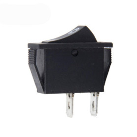 Interrupteur On/Off Voltury à bascule 2 broches 250 V 16 A 125 V 20 A 26 x 11 mm Rocker on Off Noir