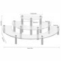 Support de Gâteau 3 Niveaux Risers de Gateau en Acrylique Support à Dessert en Demi Cercle pour Cupcakes Desserts Figurines Roug