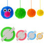 KNEWMART Pom Pom Maker,4 Tailles Fluff Ball Weaver Needle PomPom Maker Set-DIY Pompoms Kits de fabrication de poche artisanale-J