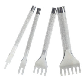 Ensemble d'outils de poinçon à griffes en cuir ciseau à laçage bricolage laçage couture poinçon fournitures pour bandes de montr