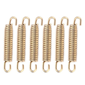 Ressorts d'échappement en acier inoxydable, crochets de ressorts de tuyau d'échappement de silencieux bleu de 6 pièces 63mm comp