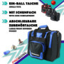 EMAX Sac de bowling Pro Bowl, Deluxe Single Tote, avec compartiment à chaussures, sac à balle, sac de bowling, noir/bleu