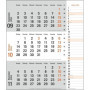 Agenda mural 2024 2024 orange pratique avec curseur de date, calendrier de bureau avec colonne de notes et aperçu de l'année, ca