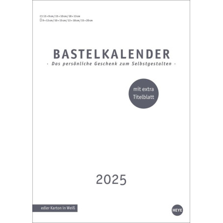 Calendrier de bricolage blanc A4 2025 de qualité supérieure : personnalisez votre calendrier mural 2025 selon vos envies : calen