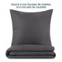 Blumtal Taie Oreiller 40x60 Lot de 2 - Housse de Coussin Microfibre - Taies d'oreillers avec Fermeture éclair, certifiée Oeko-Te