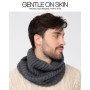 likemary Snood Homme – Tour de Cou & Cache Cou en Laine Mérinos – Écharpe Tubulaire Fait Main – Cadeau Éthique et Chaleureux Gri