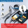100W Câble Multi Chargeur USB A/C, 3 en 1 3M universelles Câble, PD3.0 6A Cable Multi Embout Lightning/Type C/Micro USB pour iPh