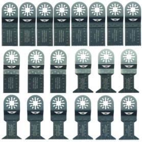 20 x TopsTools UNK20 Mix Lames Compatible avec Bosch Fein (Non-StarLock) Makita Milwaukee Einhell Ergotools Hitachi Parkside Ryo