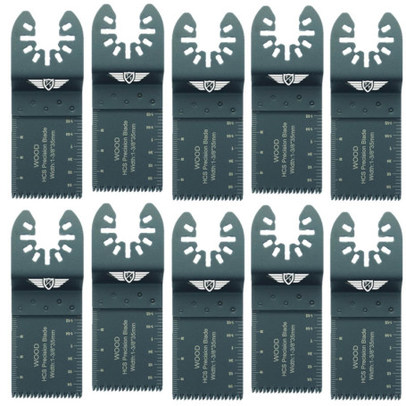 10 x 35 mm TopsTools FA35J_10 Lames de coupe à bois grossier à ajustement rapide compatibles avec Dewalt Stanley Black et Decker
