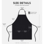 Syntus Lot de 4 bavoirs réglables résistants aux chutes d'eau avec 2 poches Tabliers de cuisine Noir