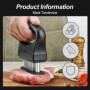 SHUOHONG Attendrisseur de Viande mit Stainless Steel Meat Tenderizer Needle, Facile à Nettoyer Marteau Viande, Outil D’attendris