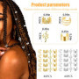 ZYEKIU 120 Pièces Bijoux Cheveux Bijoux Tresse Accessoire, Tresse Accessoires Femme, Accessoires de Coiffure pour Festival Perle