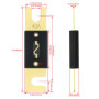 Heschen ANL Lot de 2 fusibles ANL-40 40 A pour système audio de voiture Doré et noir
