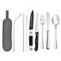 SLTAXAR 9 PCS Set de Couverts en Inox Portable Ensemble de Couverts de Table Ensemble de Couverts de Voyage Camping Couverts de 