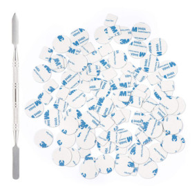 Allwon 100 pièces autocollants en métal pour Palette magnétique Palette de maquillage de fard à paupières vide + spatule de dépô
