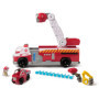 PAW Patrol - Pat Patrouille - Camion De Pompiers Fire Rescue - Voiture Figurine Marcus À Collectionner - Effets Sonores Et Lumin