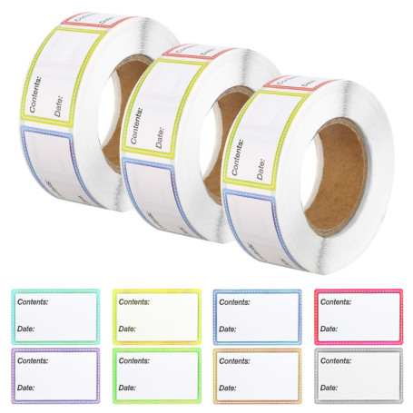1500 Etiquettes Autocollantes Bocaux Étiquettes pour Bocaux Etiquette Autocollante de Date Alimentaire Etiquettes Congelation po