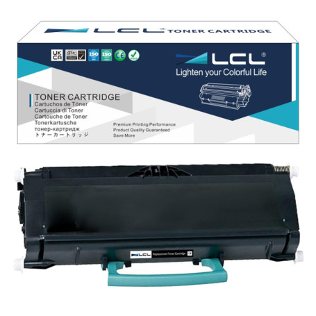LCL Cartouche de Toner Remanufacturée E460X11E (1 Noir) Remplacement pour Lexmark E460/E460d/E460dn/E460dw/E460dtn/E462dtn
