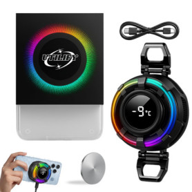 Utilify Refroidisseur de Téléphone Portable avec Lumière RGB | Refroidissement Rapide par Semi-conducteur | Ventilateur Intellig