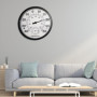 Nizirioo Grand thermomètre 2 en 1 pour l'intérieur et l'extérieur - Analogique - 25,4 cm - Avec hygromètre - Facile à lire - The