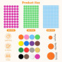YARVPUV 5664 Pieces Gommettes Autocollantes Rondes 20mm 15mm 10mm Couleur Codage Étiquettes 16 Couleurs Gommettes Rondes pour Ca