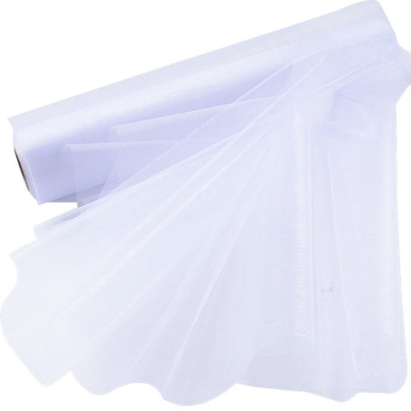 (26M *29CM) Rouleau Ruban Organza Tulle Bobine Tulle Blanche Pour Jupe de Mariée Chemin de Table Décoration Mariage Fête Anniver