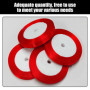 CVDYWDJIE 4 Rouleaux De Ruban Rouge, Ruban Polyester, Ruban Décoration Mariage, Ruban Emballage Cadeau, Ruban Bouquet
