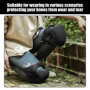 CVDYWDJIE 1 Paire De Genouillères en Éponge Noire, Genouillères Élastiques, Genouillères De Protection, Genouillères De Jardinag