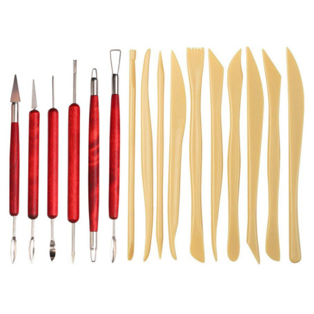 GTYHH Ensemble D'Outils en Argile De 16 Pièces, Outils De Sculpture en Argile, Outils en Argile Polymère, Outils De Sculpture Ar