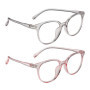 SLEEKEE Pack De 2 Lunettes Rondes, Lunettes Enfant, Lunettes Anti Lumière Bleue, Lunettes Design Simple, Lunettes Mode