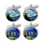 YSJCHEBS 2 Paires De Poignets De Peinture À l'huile Gogh, Boutons De La Manchette pour Hommes, Boutons De Ferraille De Mode Créa