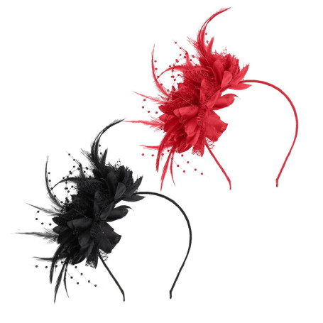 2 Morceaux De Bande De Cheveux En Plumes, Bande De Cheveux Rétro, Accessoires De Cheveux Élés Pour Les Femmes, Accessoires De Vê
