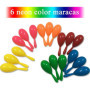 GuassLee 24pcs Neon Maracas Shakers Mini 6 Couleurs bruiteurs pour Le Mexicain Cinco de Mayo Fiesta décoration de la pièce ou de