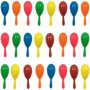 GuassLee 24pcs Neon Maracas Shakers Mini 6 Couleurs bruiteurs pour Le Mexicain Cinco de Mayo Fiesta décoration de la pièce ou de