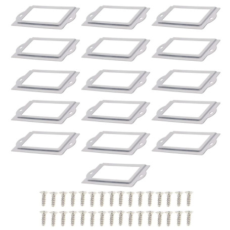 HAOBIN Carte D'éTiquette Porte-Cadre Supports D'éTiquettes En MéTal éTiquettes Nominatives En Acier Inoxydable 80 * 35mm,Cadre D