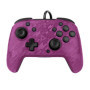Pdp Gaming Faceoff deluxe+ Filaire Switch Pro Manette - Violet Camo - Licence Officiel By Nintendo - Customizable Buttons And Pa