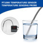 Lot De 3 Capteur De Température, Pt1000 Capteur De Température Étanche, Capteur De Mémoire Avec Câble En Pvc Câbles De Capteur D
