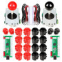 EG STARTS 2 Pièces de Kit de Jeu d'Arcade USB Pc Joystick pour Mame Jeu DIY USB Encoder + 2x 5Pin 8 Way Stick + 20 Boutons Push 