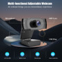Lommegy Webcam 4K, HD Ultra 4K Webcam pour PC avec Microphone, Micro Anti-Bruit, Correction Automatique Lumière HD, Grand Angle 