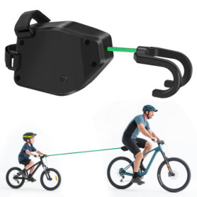 FoiiLiio Barre de Remorquage Velo,2.5m Corde de Remorquage de Vélo Rétractable,Vélo pour Enfants Corde de Remorquage pour Vélo, 