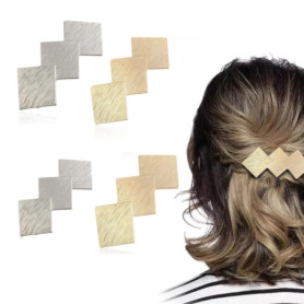 CHAOTEMAI Lot De 4 Barrette Cheveux Femme, Pinces À Cheveux Pour Femmes, Motifs Géométriques, Barrettes À Cheveux Françaises, Ép