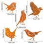 ZYEKIU 5 Pièces Oiseaux Decoratifs Decoration Jardin Exterieur Deco Exterieur Patine Rouille Naturelle Déco Jardin Métal Rouillé
