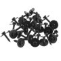 sourcingmap 20Pcs Noir Métal Vis Corps Pare-boue Pare-chocs Capote Clip de Fixation