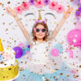 1pièce Lunettes De Déguisement Licorne Rose Et Gris Accessoire De Costume Éclatant Pour Fête Et Célébration Pour Adultes